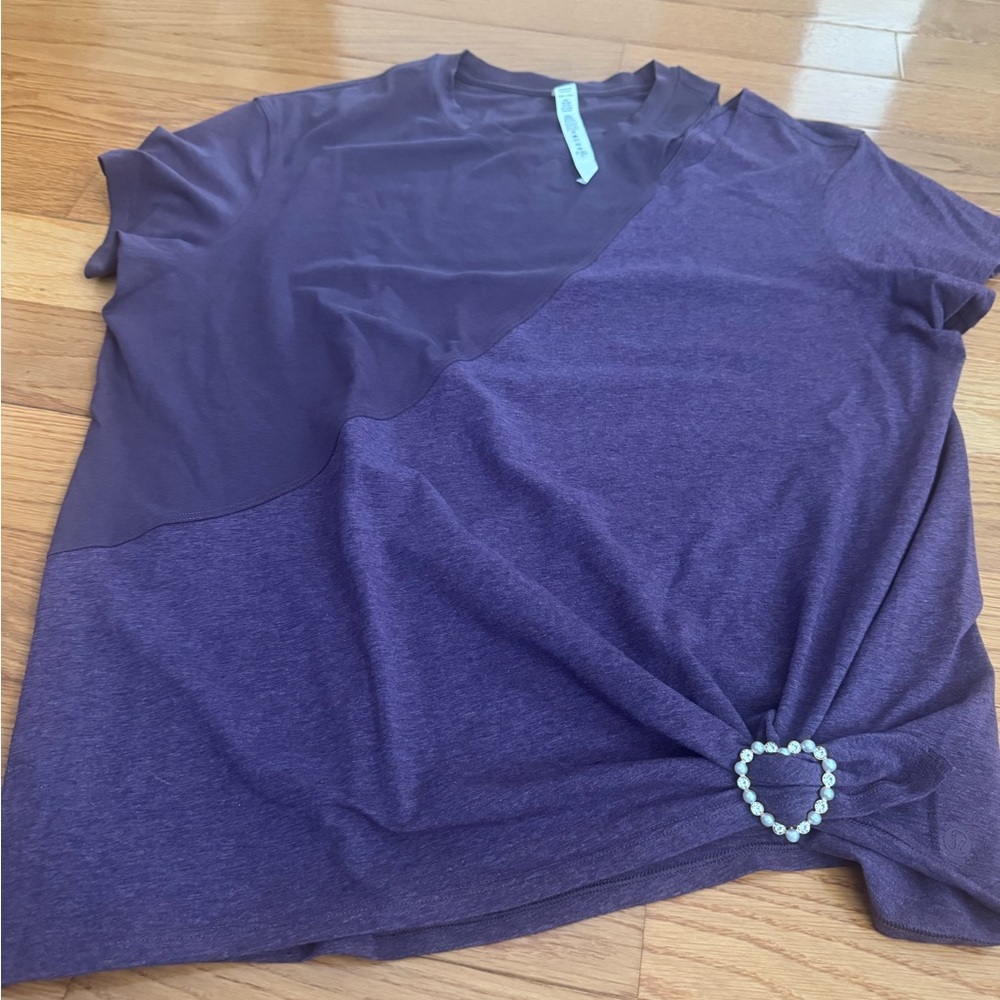Purple Women's Top with Heart Detail